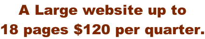 A Large website up to  18 pages $120 per quarter.